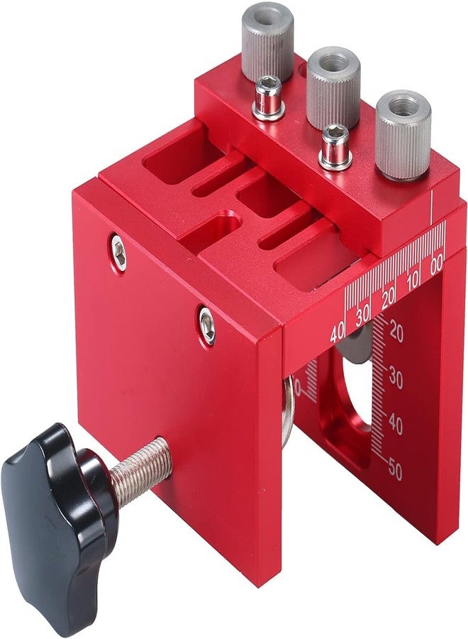 KROST دليل حفر KROST JIG لأعمال النجارة، دليل حفر ثقوب المسامير، أداة تحديد موقع المثقاب، مجموعة أدوات تحديد المواقع لأعمال النجارة مع رؤوس حفر - Image 1